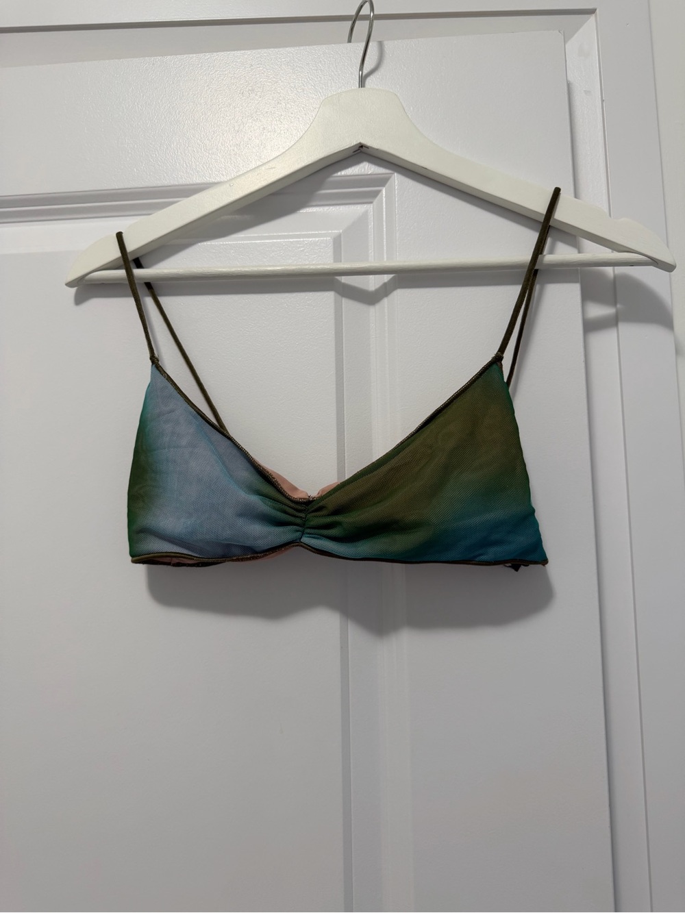 Tie-Dye Gradient Bathing suit set in Green and Blue